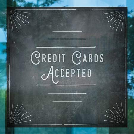 CGSIGNLAB | Cartões de crédito aceitos -Chalk Corner Janela se apegar | 24 x24