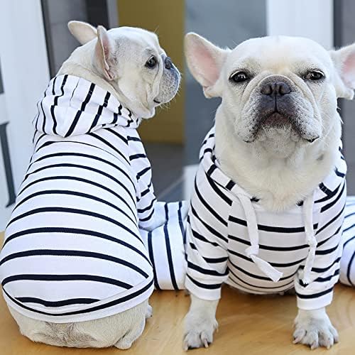 Roupas de estimação para cães pequenos Designer masculino Look Pet Autumn e Winter Hoodies Fleece Stripe Sweatshirt Cats e
