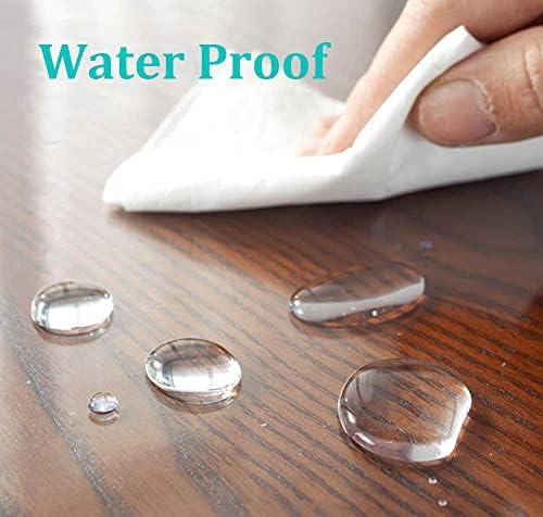 Protetor de toalha de mesa de plástico transparente redonda, tabela de tabela de tabela de tabela de mesa de mesa