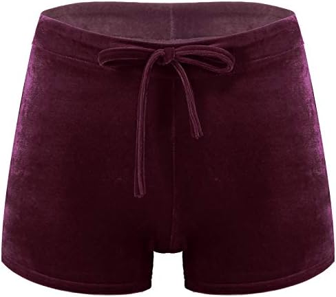 Shorts de veludo femininos de Hansber shorts atléticos shorts de cintura alta calça curta de gola curta Pijama de