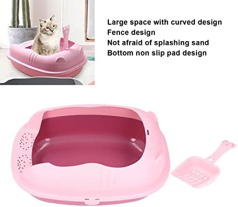 Caixa de areia de gato, resistente caixa de areia semi -fechada prática espaço suficiente para gatos para animais pequenos para cães