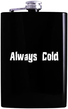 Sempre frio - 8 onças de quadril de álcool de quadril, preto