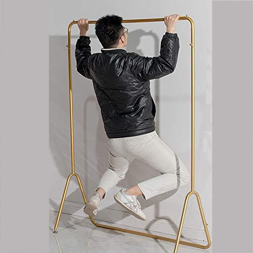 Roupas simples de piso Rail arrumado, trilho de vestuário firme, desgaste da ferrugem, durável / dourado / 120 × 170 × 40cm