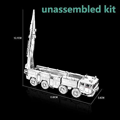 Mookeenona 1: 100 kits de metal 3D militares Dongfeng 11 Modelo de míssil veículo Coleção blindada de veículo