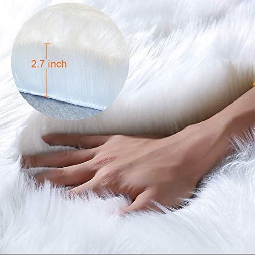 Coumore Ultra Soft Soft Faux Sheepskin Fur Tague