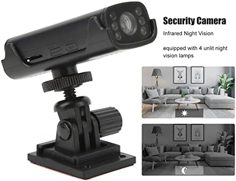 Câmera de segurança Zyyini Wi -Fi, gravador de vídeo da Mini Câmera de Visão Noturna de 1080p IR suporta detecção móvel,