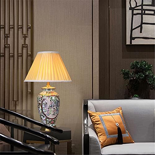 Lâmpadas de mesa Ataay, lâmpada de mesa de cerâmica clássica de estilo chinês, luminária de mesa de quarto de quarto de traços iluminação