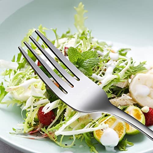 Spuons and Forks Conjunto, Conjunto de 30 melhores garfos de aço inoxidável e colheres de alto nível de alimento, conjunto de talheres, utensílios de cozinha Forks e Spoons Toons Conjunto, acabamento espelhado e lavadora de lavar louça