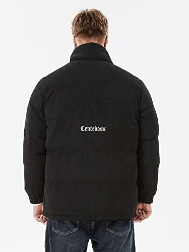 Jackets QYIQU para homens - homens letra graphic zip up Corduro -Down Coat