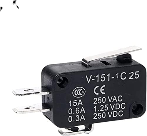 AGOUNOD MICRO SWITCHes Micro Switch Limitamento Viagem Chave de viagem Contato de prata Momentar o interruptor de auto-retenção V-15 V-151 V-152 V-153 V-154 V-155 V-156-1C25