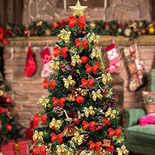 Wholelovein 48 peças Festival de Natal Festival de Bowknot Decorações de Árvore de Natal