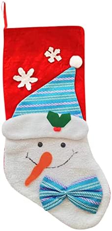 Mini Decorações Mini meias de Natal 1 pacote 4 Árvore de Natal Gream -Gift Saco de cartão -presente Santa Snowman Vizinhança Crianças Destar Decoração de Partimento Decorações Glam