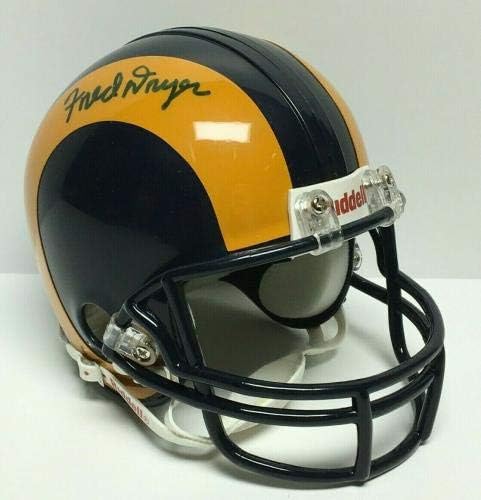 Fred Dryer assinado Los Angeles Rams Mini -Helmet PSA P57811 - Mini capacetes da NFL autografados