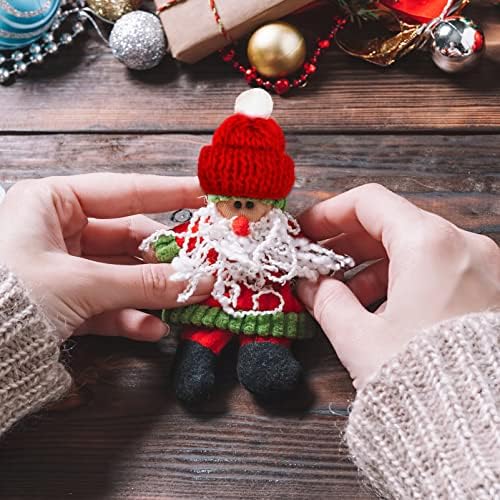 Sosoport Kids Crafts 10 PCs Christmas Mini Knit Santa Hats Festival de Pet Caps Capinho Diy Diy Made Small Hats de Papai Noel Favorias