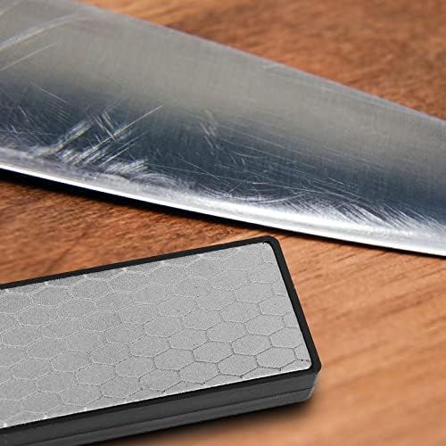 Diamond Knife Sharpine, apontador de faca de dupla faca portátil portátil Anti -Slip Diamond Shopner para afiar a faca, machado, machado, lâmina de cortador de grama, tesouras de jardim, diamante k