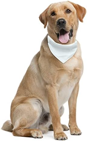 URROMA 4 PCS Triângulo Branco Dog Bandana Collar, Bandana de cachorro com sublimação de fivela ajustável Bandanas de cachorro