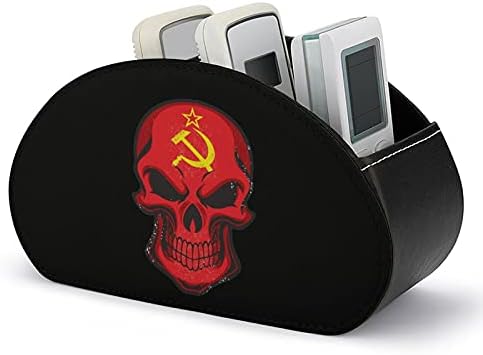 UNI Soviético Skull Skull Remote Control titular Caddy Storage Box Desktop Organizador para remotos de TV Supplies de escritório