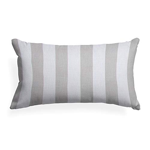 Glenna Jean First Flight Pillow- Retangluar Grey Stripe, azul, padrão