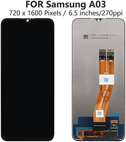 Substituição de tela para a tela LCD do Samsung Galaxy A03 para Samsung A035F SM-A035F/DS A035M 6.5 Display Touch Digitizer Assembly com ferramentas