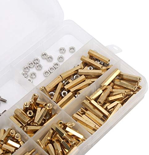300pcs Staneff Spacer, HEX Brass PCB Motherboard Spacer StandOff, M3 HEX STAPEOFF SPACER BRASS PILOME PILAR