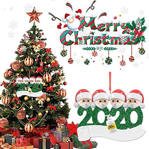 2020 Ornamentos de Natal de quarentena, família sobrevivida personalizada de ornamento decorações de férias de Natal com caneta de