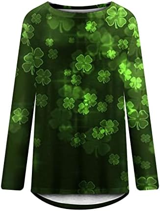 Túnicas irlandesas de camiseta verde para mulheres combatentes casuais, camisetas do dia de pattys, blusas para mulheres moda 2022