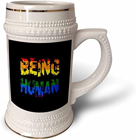 3drose sendo humano angustiado LGBTQ Texto - 22oz de caneca de Stein