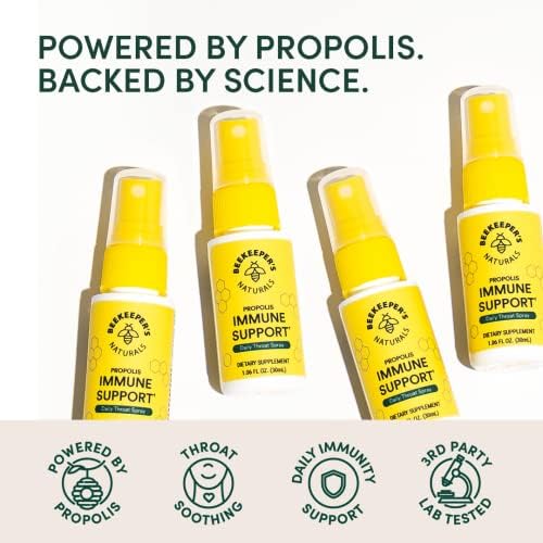 Spray de garganta da APPOLIS pelos naturais do apicultor - 95% de extrato de abelhas, apoio imunológico natural e alívio da garganta