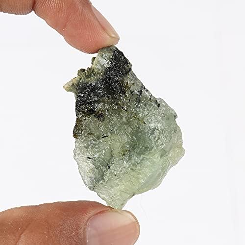 GemHub 141 CT Protection Green Prehnite Natural Rough Stone Mineral Apimens, pré -prehnita para jóias