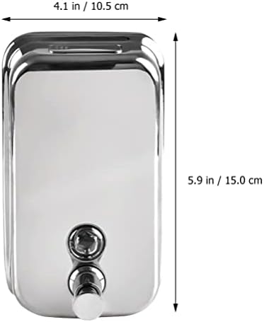 Dispensador de sabão de sensor automático dispensador de sabão de parede de aço inoxidável: dispensador de sabão líquido de montagem na parede para banheiro cozinha 500 ml de espuma de espuma de sabão de espuma