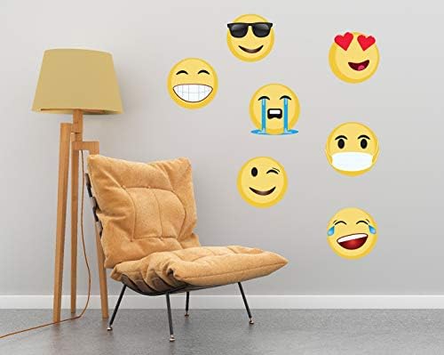 adesivos XL emoji - Perfeito para presentes para crianças, decalques de parede, bons adesivos de emprego, decalques de carro - impermeável, durável vinil