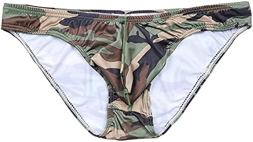Comlife Men's Baixa Camuflagem Bulge Bulge Bike Bikinis Briefs Underwear