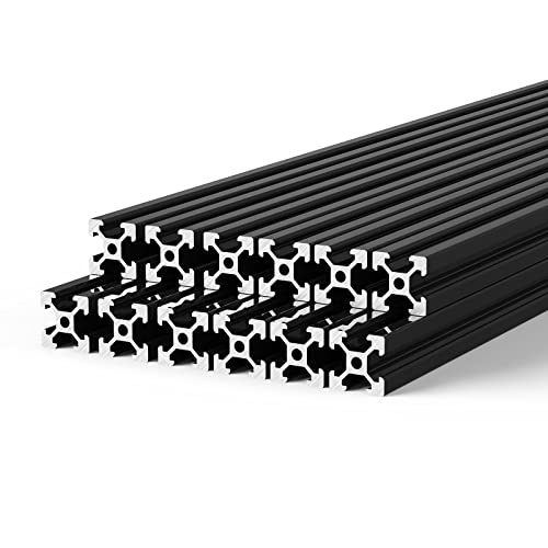 Feyrinx 4pcs 2020 T Tipo de alumínio Perfil de alumínio 350 mm Moldura linear européia Linear Anodized Black Extrusion