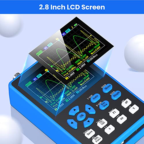 Osciloscópio digital com 2 canais Gerador de sinalização de largura de banda de 120MHz Taxa de amostragem 500MA/S, exibição