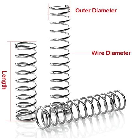 AHEGAS SPRINGS Y TIPO mola 304 Fio de mola de aço inoxidável Dia 0,4 mm Diâmetro de 9 mm 10-50mm 10pcs