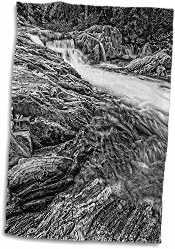 3drose kaweah rio cai em preto e branco no parque nacional de Sequoia - toalhas