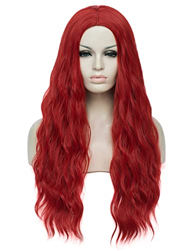 Mildiso Red Wigs for Women 26 Longo peruca de cabelo ruivo longo