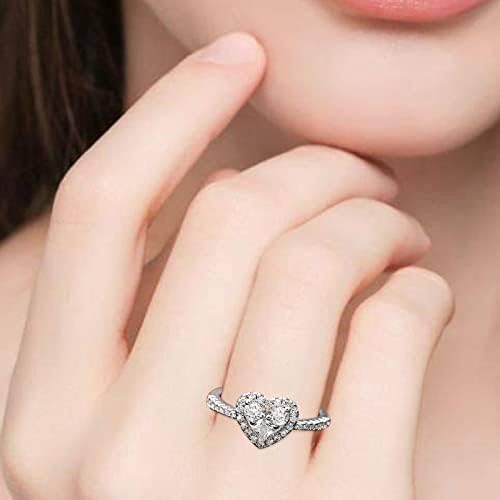 Anéis de aço inoxidável para mulheres criativas de zircão de zircão de casal de casal de souvenirt ring ring ring anel de