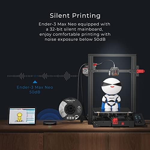 CREALIDADE ENDER 3 MAX NEO 3D Impressora, CR Touch Auto Nivelamento Cama dupla Extrusora de metal total do eixo Z Printers