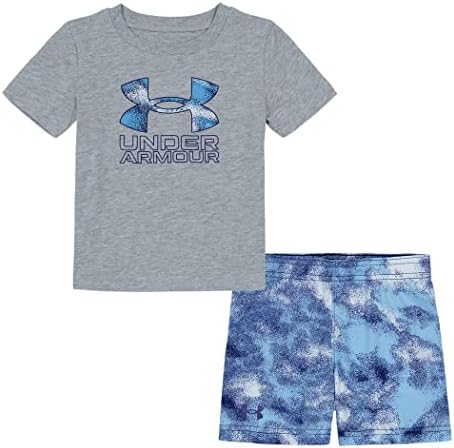 Under Armour Baby-Boys Tee e conjunto curto, manga curta e designs de tanques, leves e respiráveis