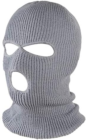 Máscara de malha de malha de inverno de 3 buracos, esportes ao ar livre máscara de esqui balaclava quente para adultos