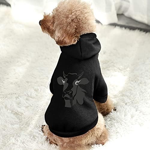 Roupas de cão de vaca Capuzes de estimação de inverno moletons macios e quentes para cães para cães médios pequenos