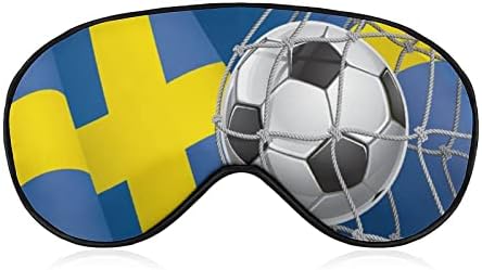 Objetivo do futebol e máscara de sono da bandeira da Suécia
