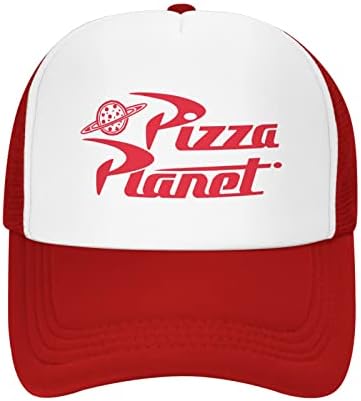 Cuchiaio Pizza Hat Hat Hat Hat Baseball Cap pai Capinho da malha Presente de aniversário Tamanho ajustável Vermelho