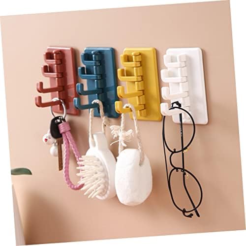 Zerodeko 4 PCs Towel Dress Rack S gancho banheiro rotativo gancho de parede de parede gancho adesivo ganchos de ganchos