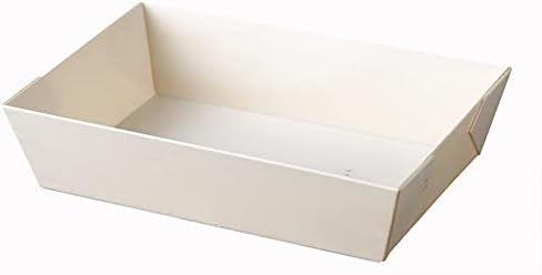 萬洋 81-050 caixa de bento descartável, 17 × 12 × H4cm, Off White