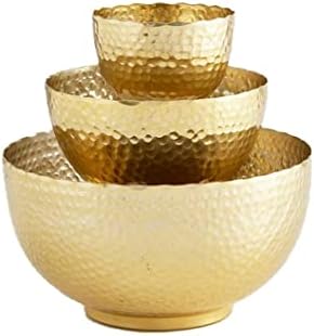 Marcas criativas BMR256 Gold Bowl Set - Conjunto de 3