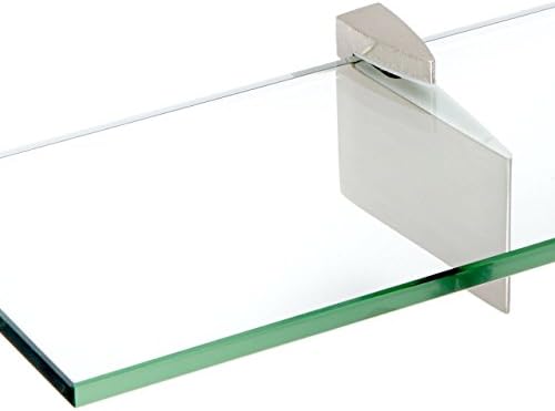Prateleira de vidro de vidro de vidro de espanada, aço escovado, 4,75 x 12