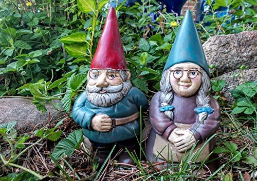 George e Gwen Os Gnomos do Jardim - pinte suas próprias lembranças de cerâmica gnomo -y