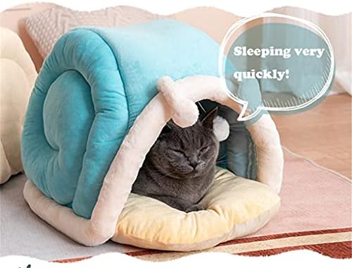 Wzhsdkl gatos macios cama tapete saco de dormir gatos casa vime cão cão cesto cesto sofá -cama almofada para gatos sentados em casa tendas para animais de estimação gatos caverna